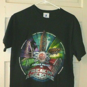 Men's T-Shirt,Cedar Point,Size M,Black